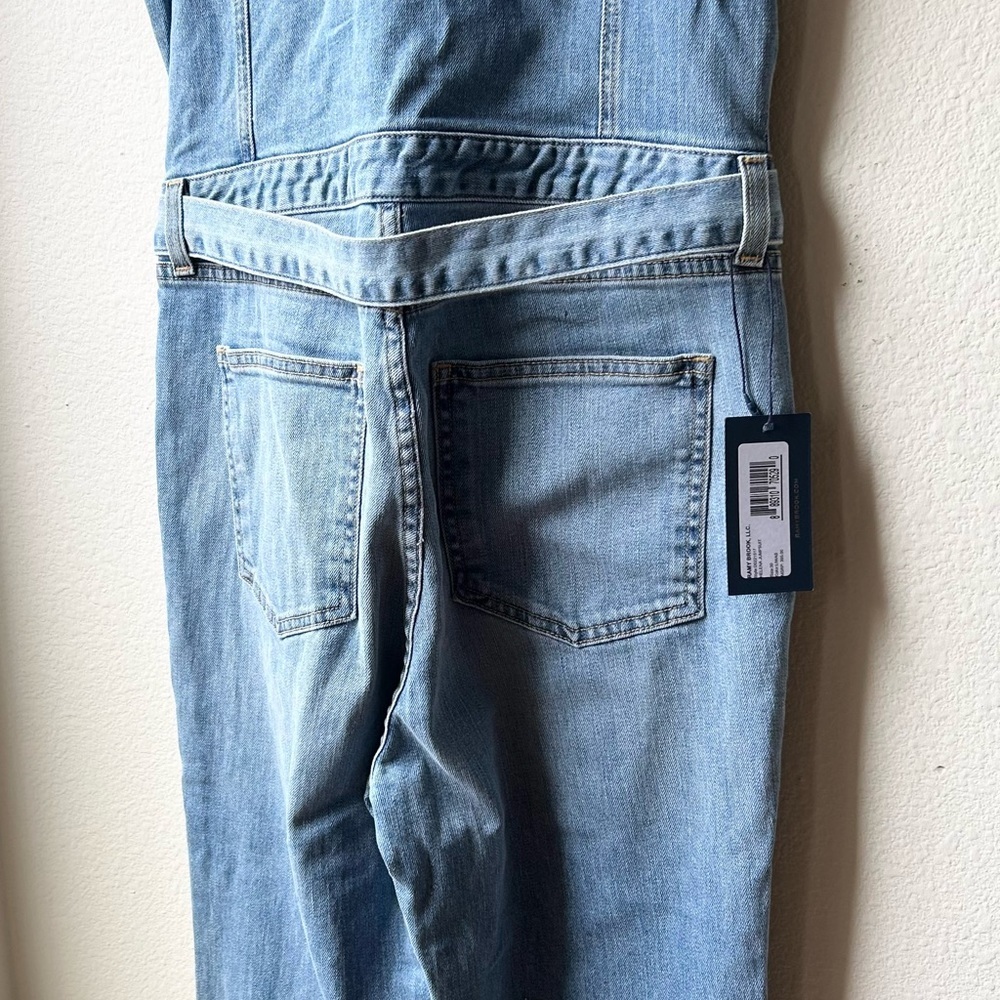 NWT Ramy Brook Helena Zip Front Flared Leg Light
Wash Denim Jumpsuit Sz 30 - Picture 11 of 14